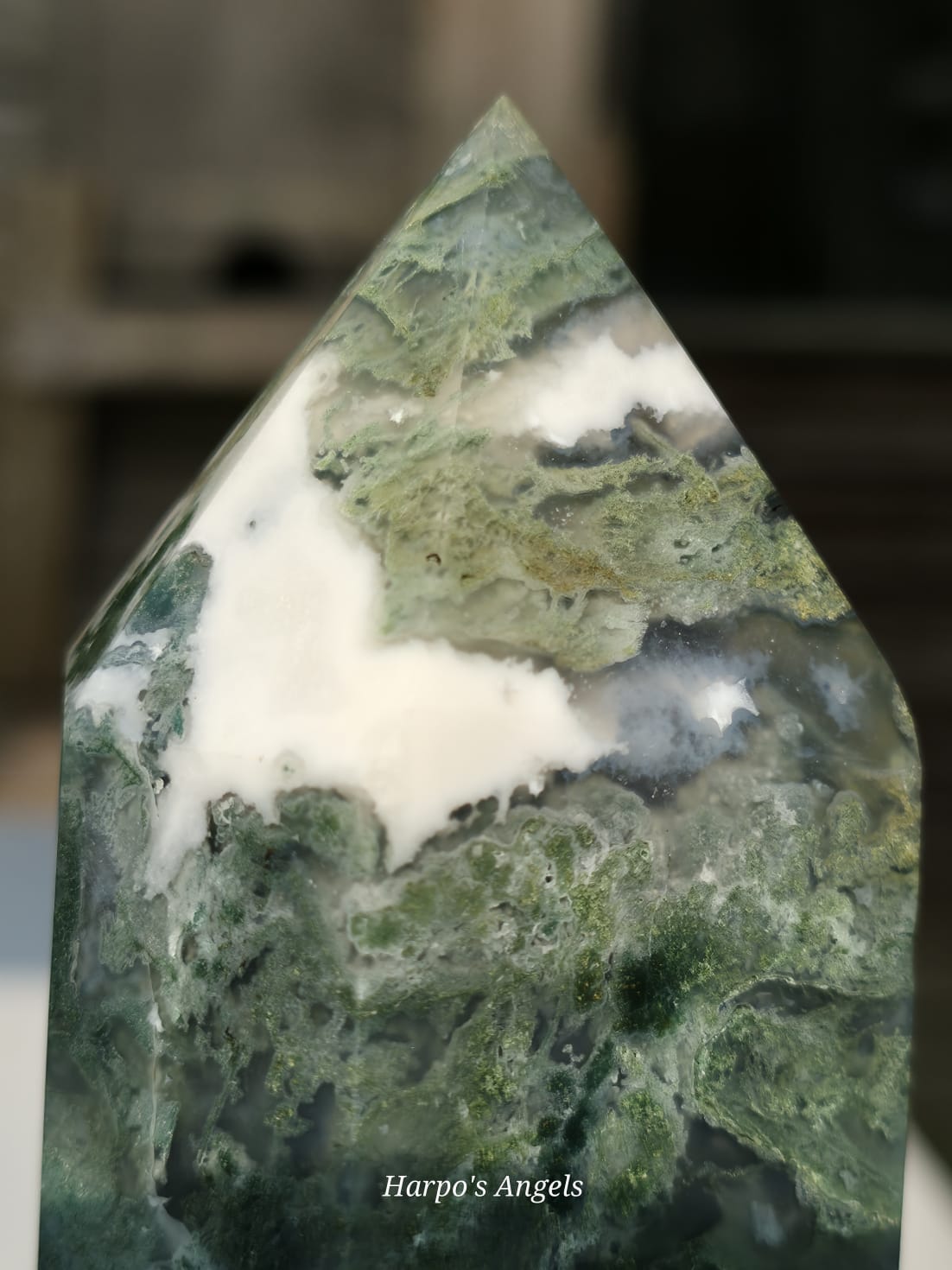 Statement Moss Agate Tower