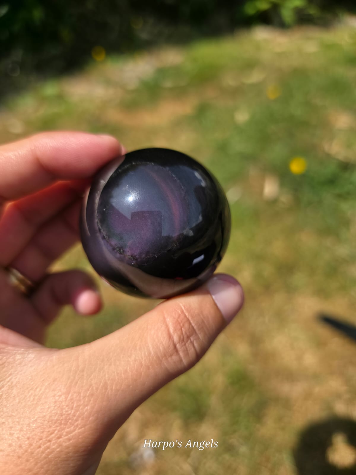 Rainbow Obsidian Sphere