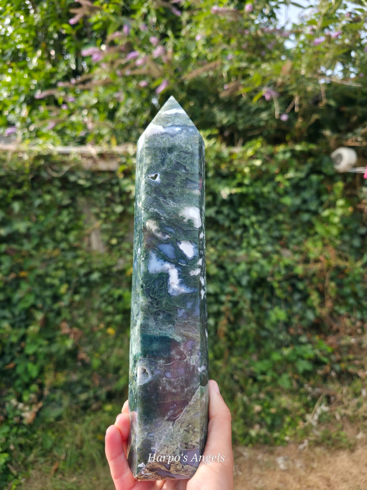 Statement Moss Agate Tower