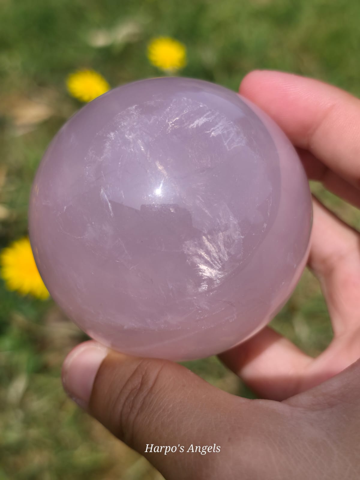 Madagascar 12-Point Star Rose Quartz Sphere