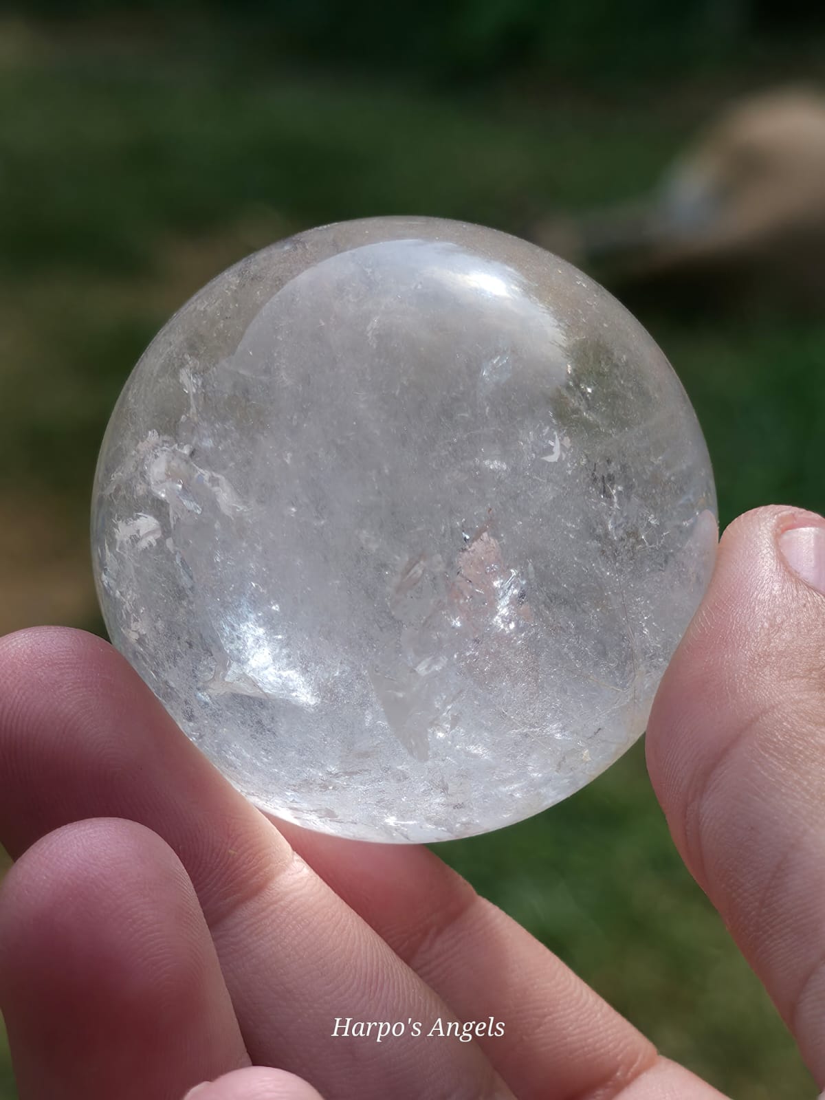 Brazilian Golden Healer & Rutile Included Clear Quartz Sphere