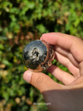 Peruvian Pyrite Sphere with Druzy Pockets #3