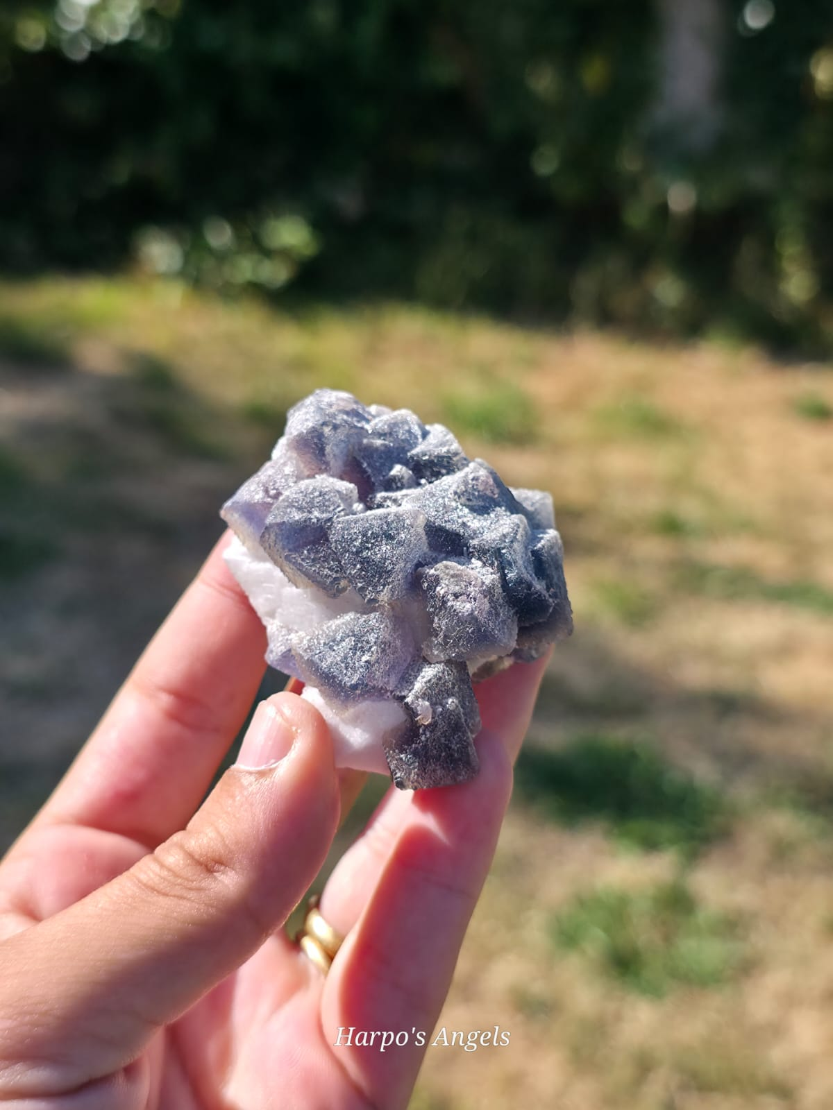 Teal Fluorite on Candle Quartz