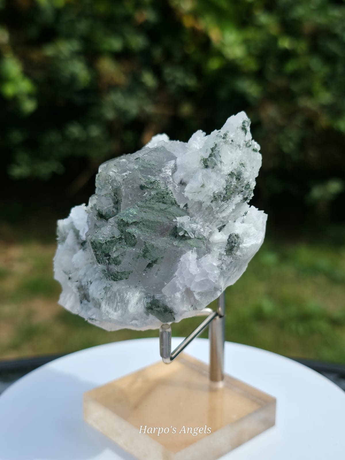 Fluorite with Calcite, Epidote & Needle Quartz