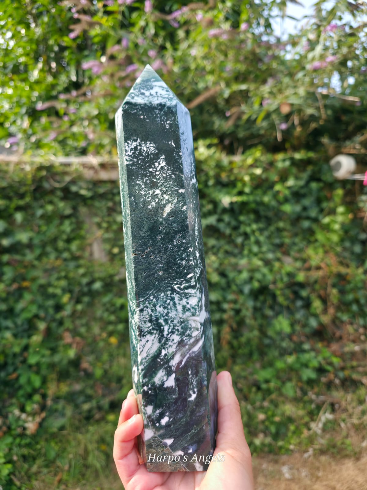 Statement Moss Agate Tower