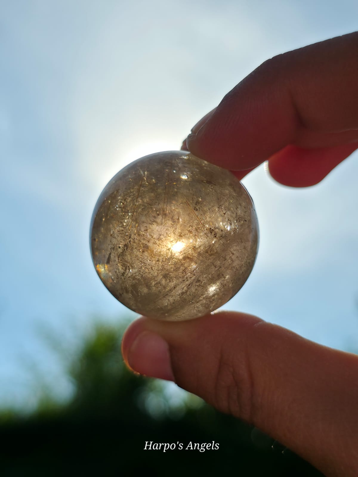 Brazilian Rutile Quartz Sphere