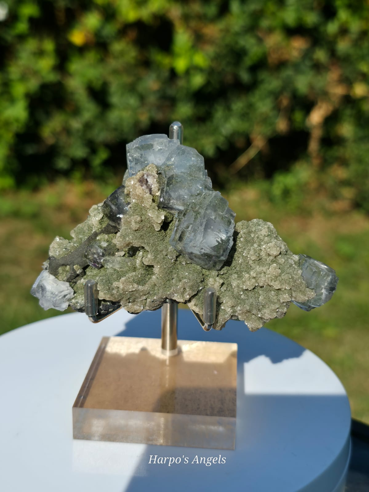 YGX Fluorite with Epidote, Mica & Black Tourmaline