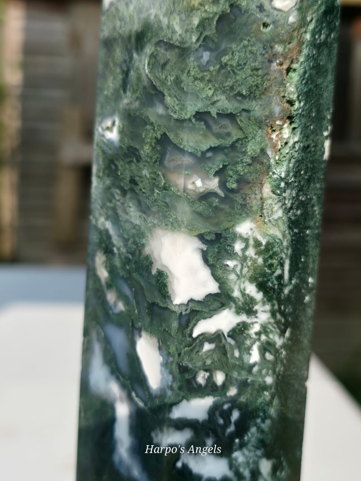 Statement Moss Agate Tower