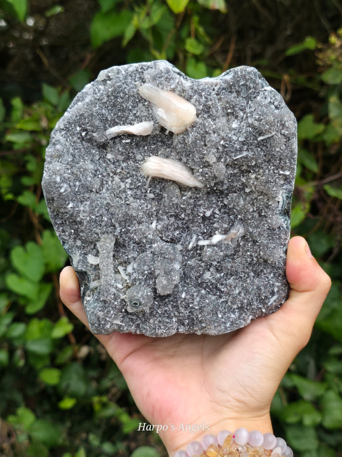Peach & Clear Heulandite Crystal Specimen - India