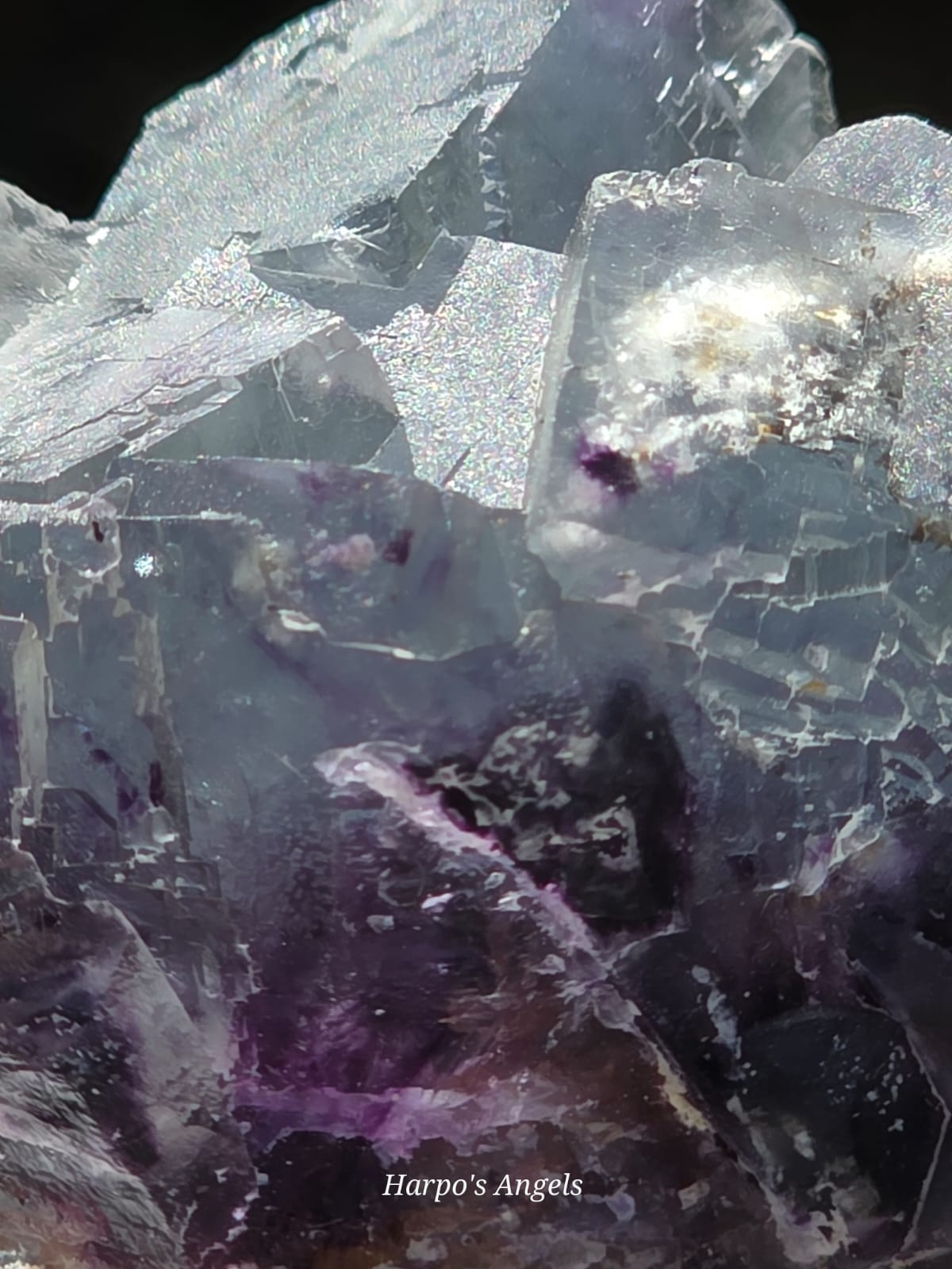 Blue & Purple Cubic Fluorite Specimen Inner Mongolia