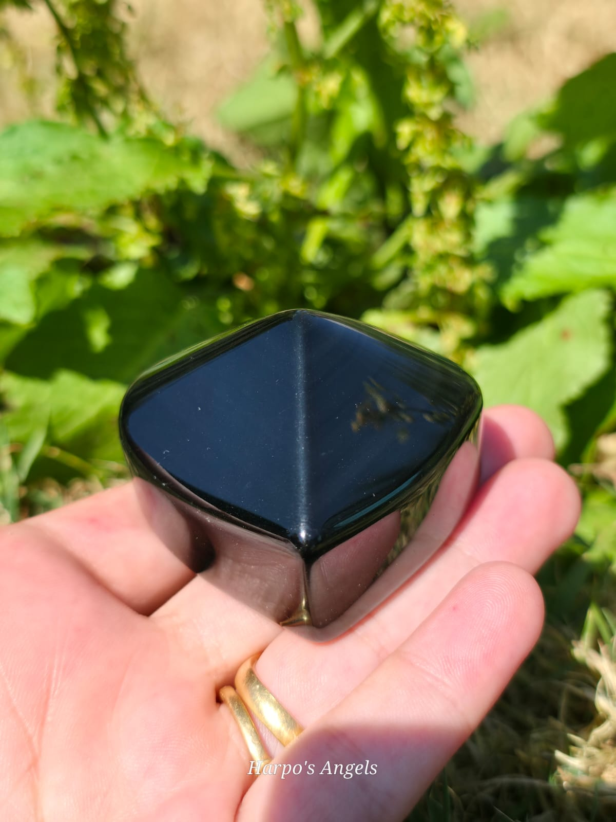 Rainbow Obsidian Heart