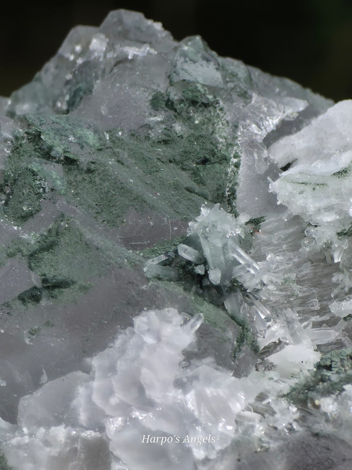 Fluorite with Calcite, Epidote & Needle Quartz