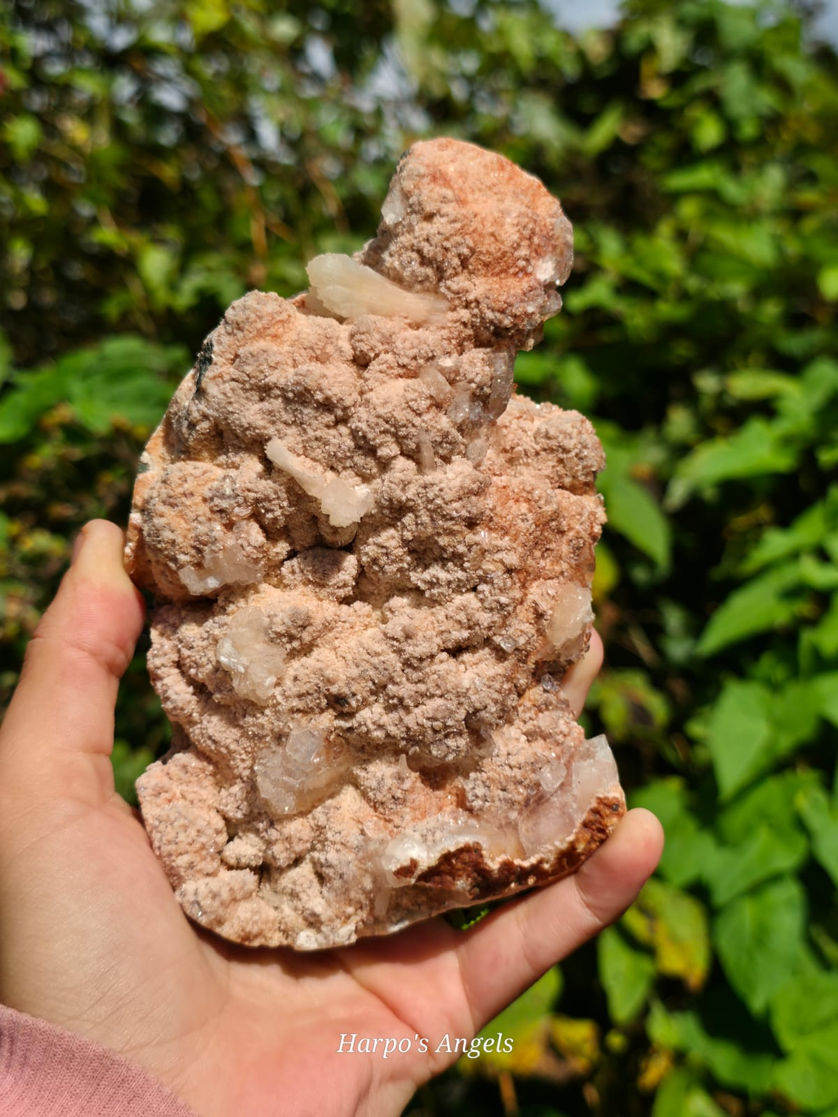 Peach & Clear Heulandite Crystal Specimen - India