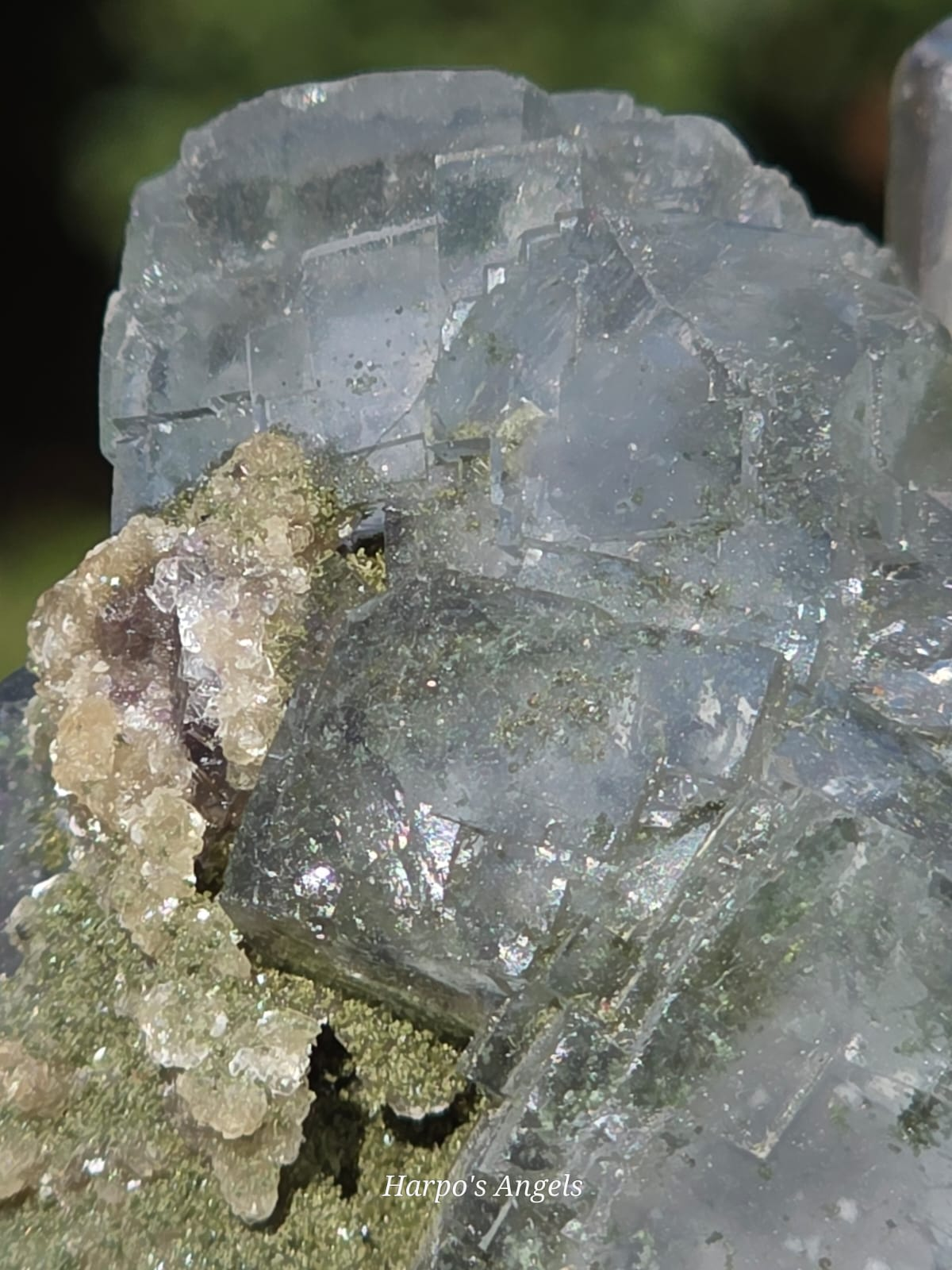 YGX Fluorite with Epidote, Mica & Black Tourmaline