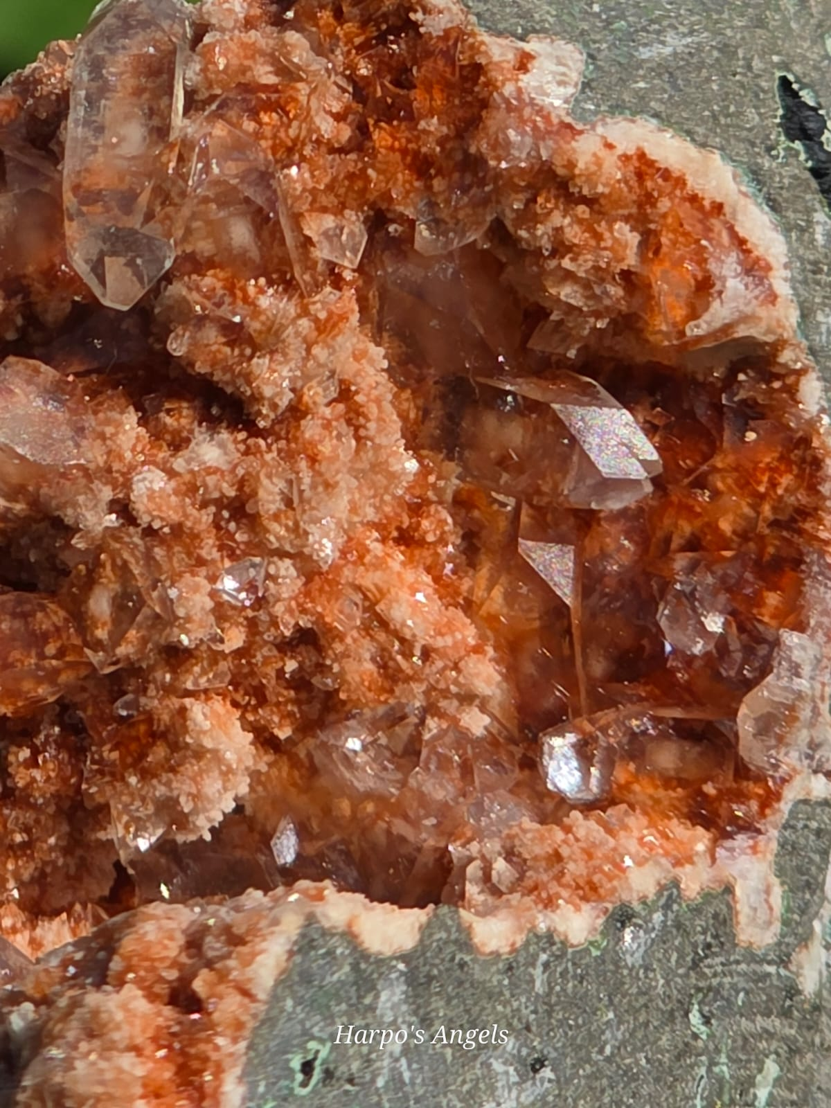 Peach & Clear Heulandite Crystal Specimen - India