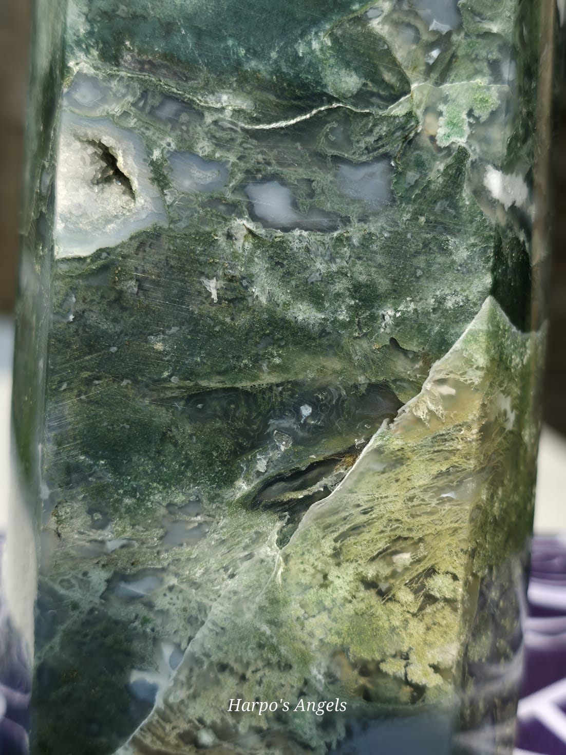 Statement Moss Agate Tower