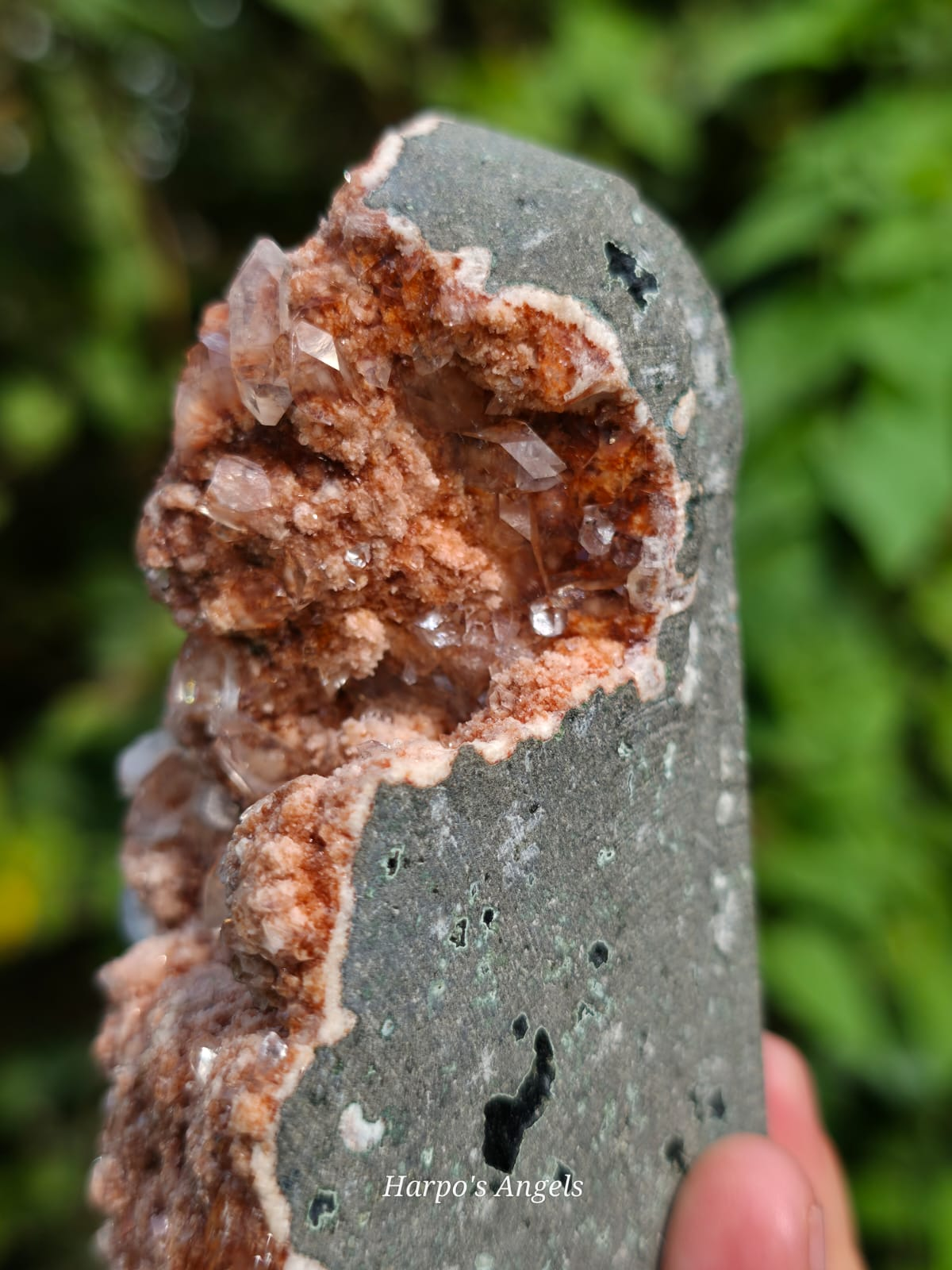 Peach & Clear Heulandite Crystal Specimen - India