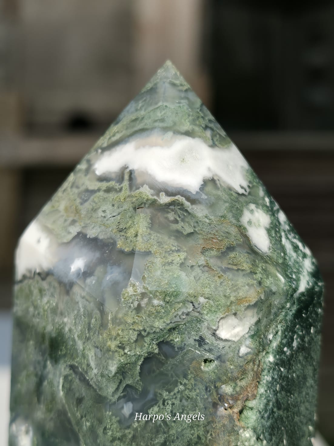 Statement Moss Agate Tower