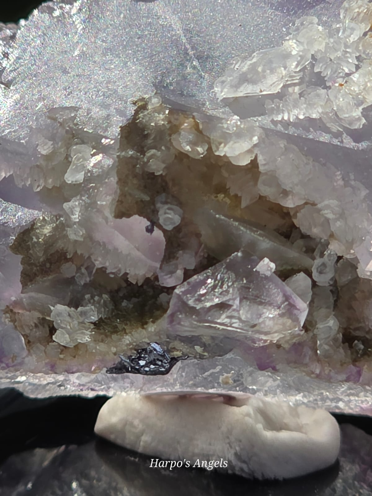 YGX Blue Fluorite with Purple Phantoms