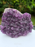 Purple Fluorite on Quartz Matrix