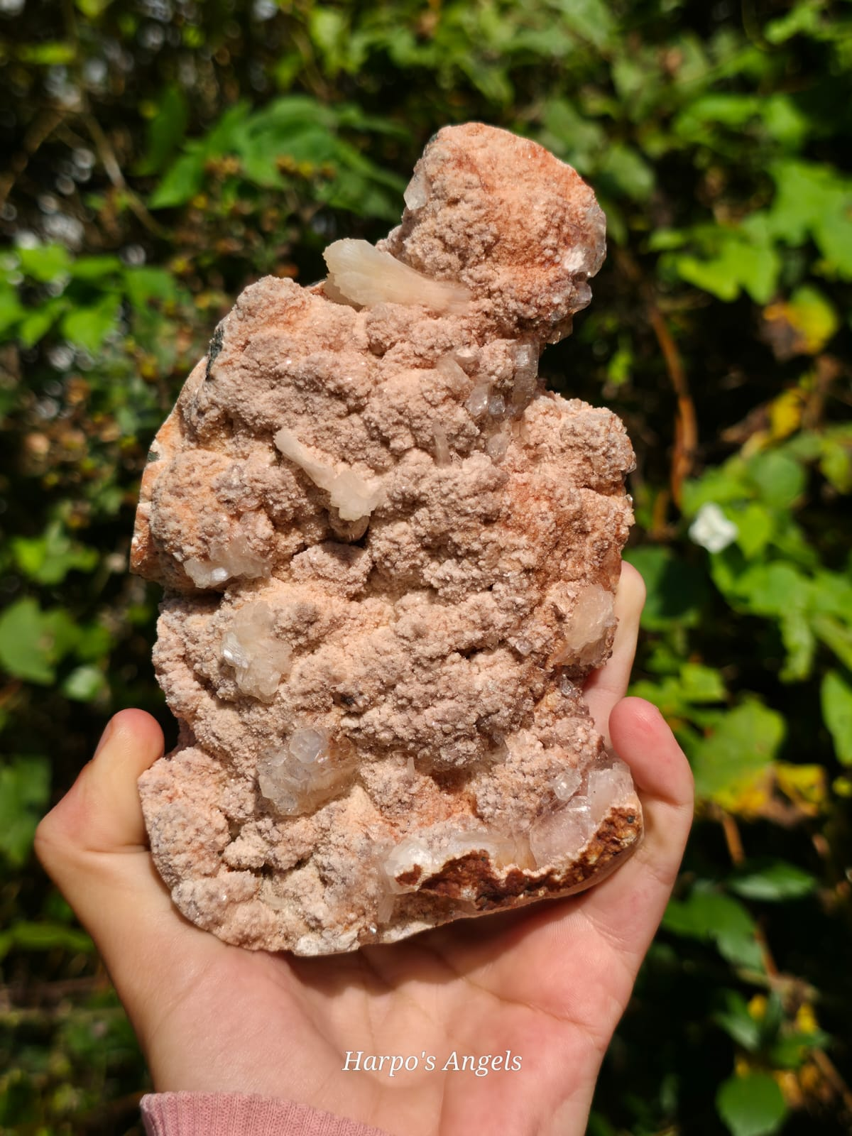 Peach & Clear Heulandite Crystal Specimen - India
