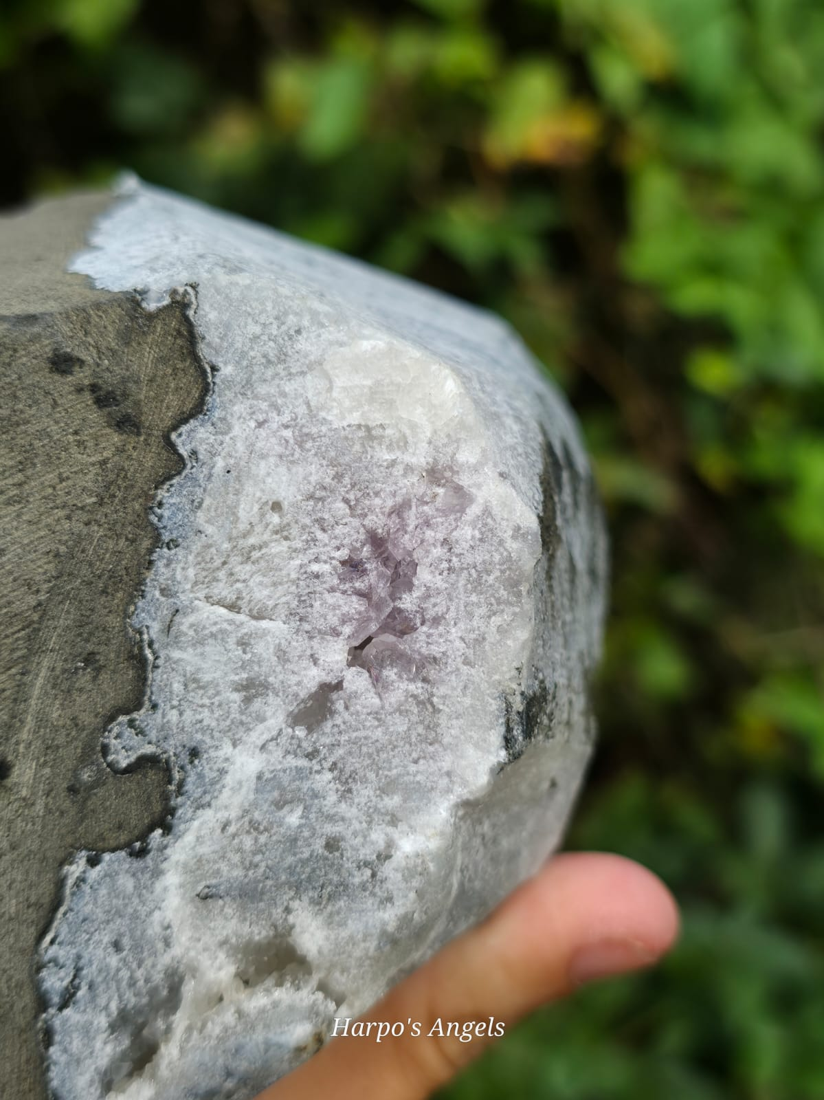 Heulandite Crystal Specimen with Amethyst Inclusion - India