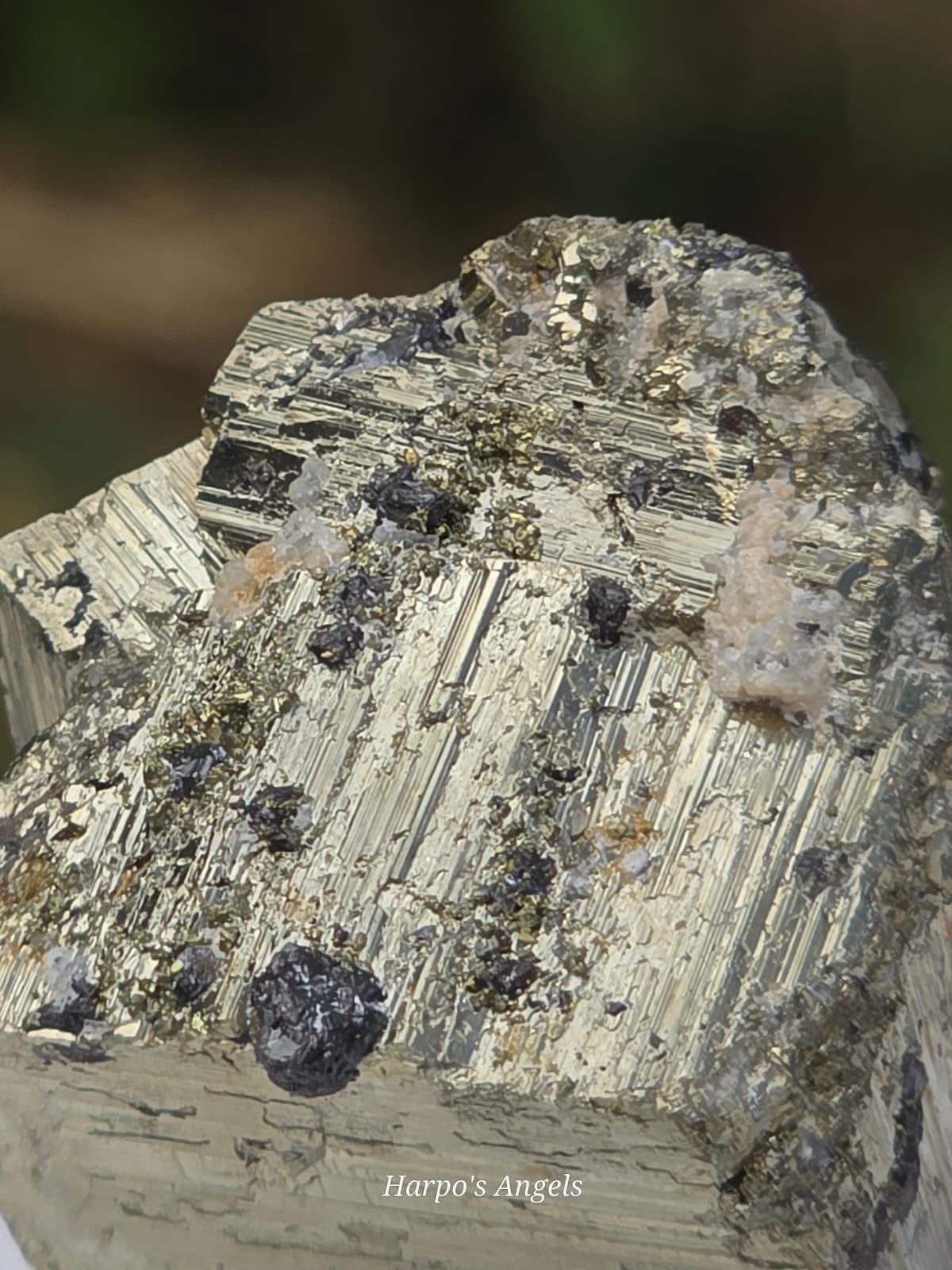 Natural Pyrite, Sphalerite & Quartz Cluster