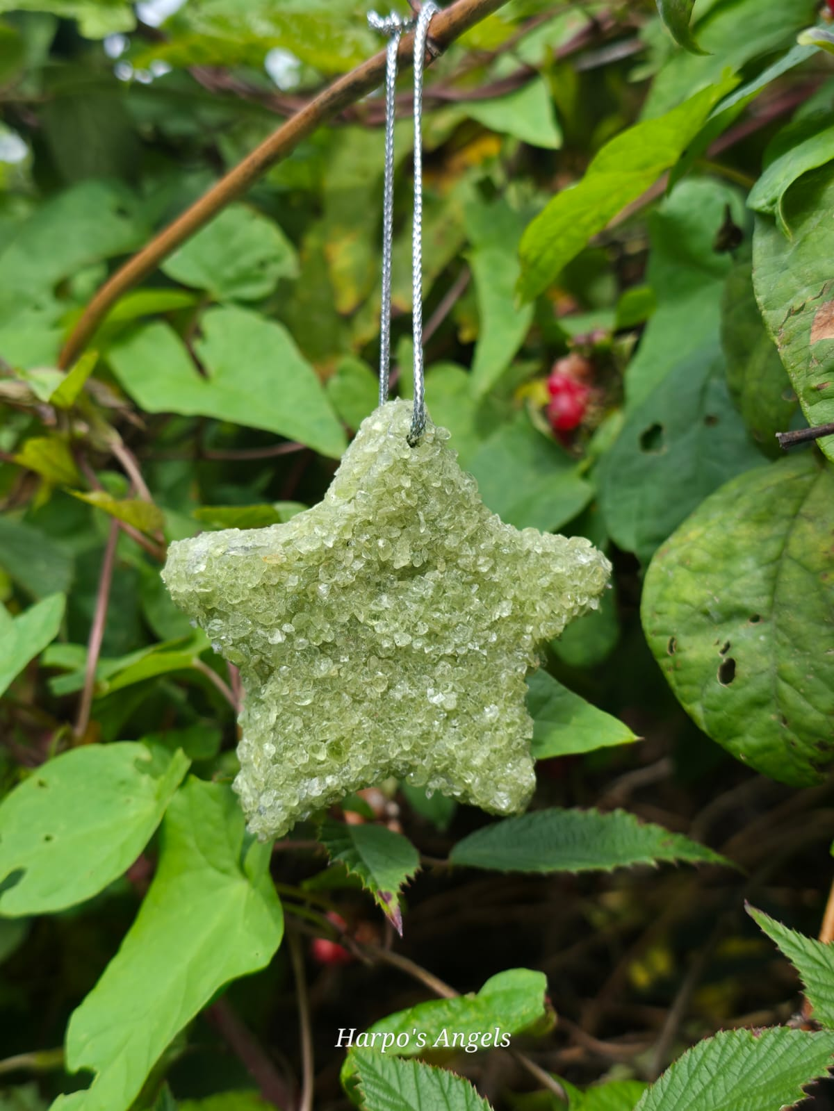 Handmade Peridot Hanging Star