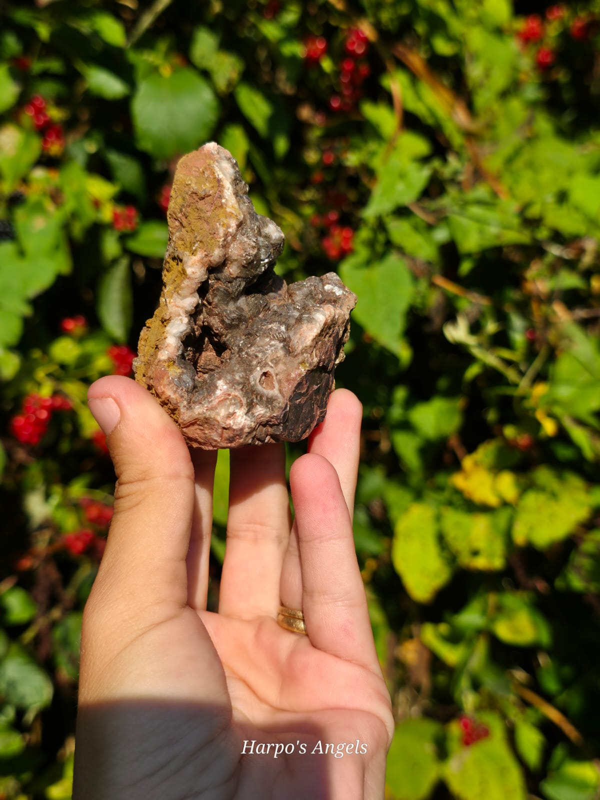 Hematite on Calcite - Cumbria - UK Mineral
