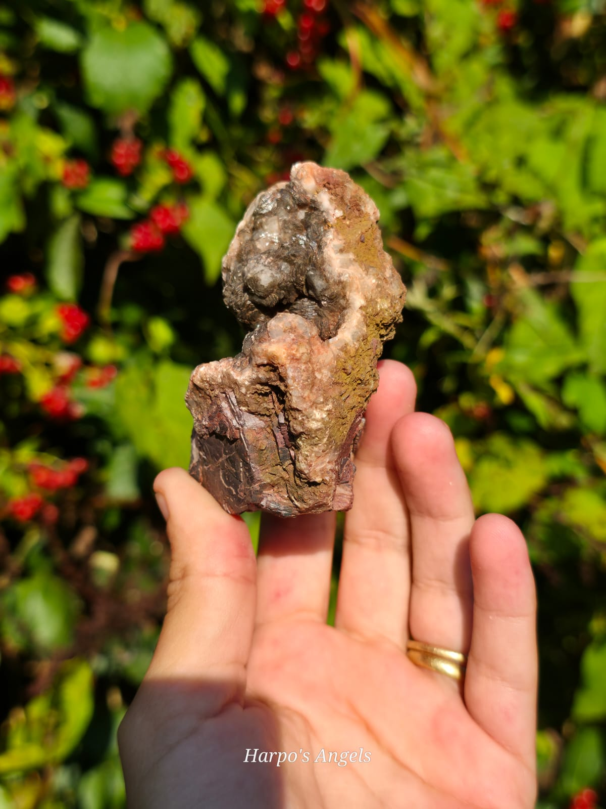 Hematite on Calcite - Cumbria - UK Mineral