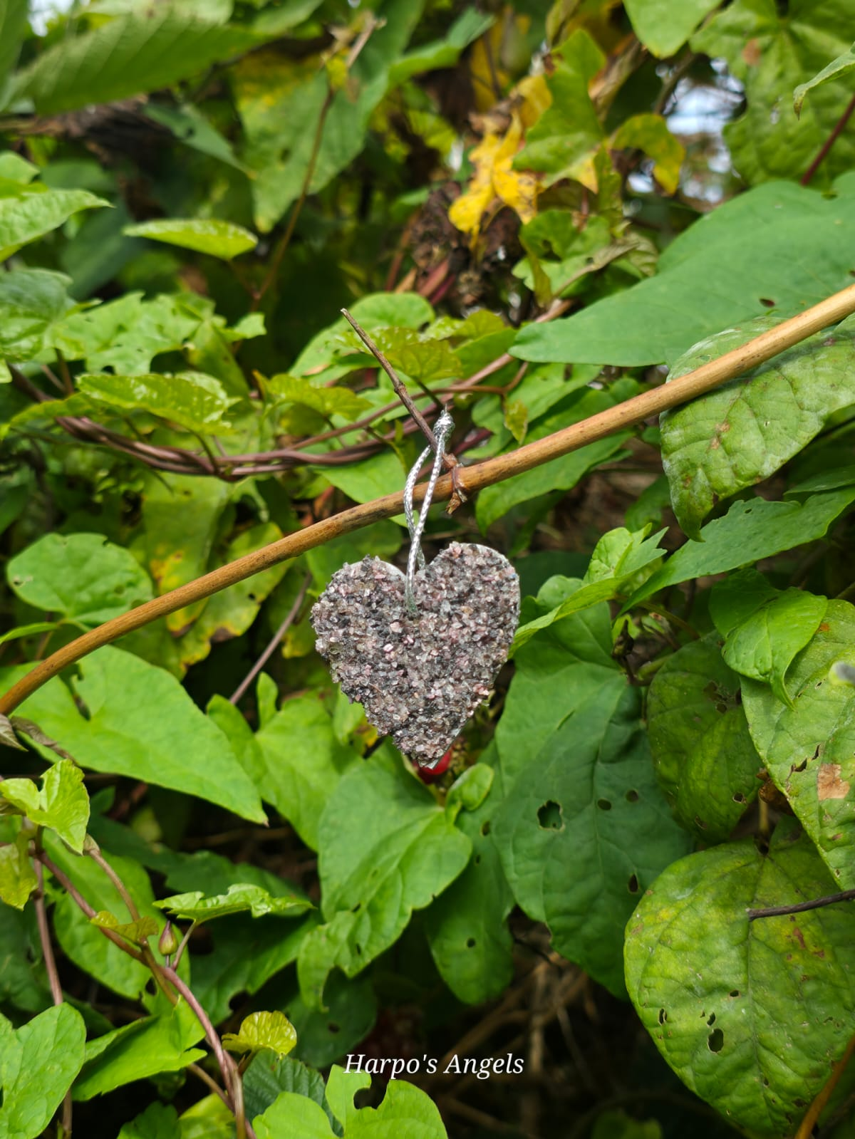 Handmade Rhodonite Hanging Heart