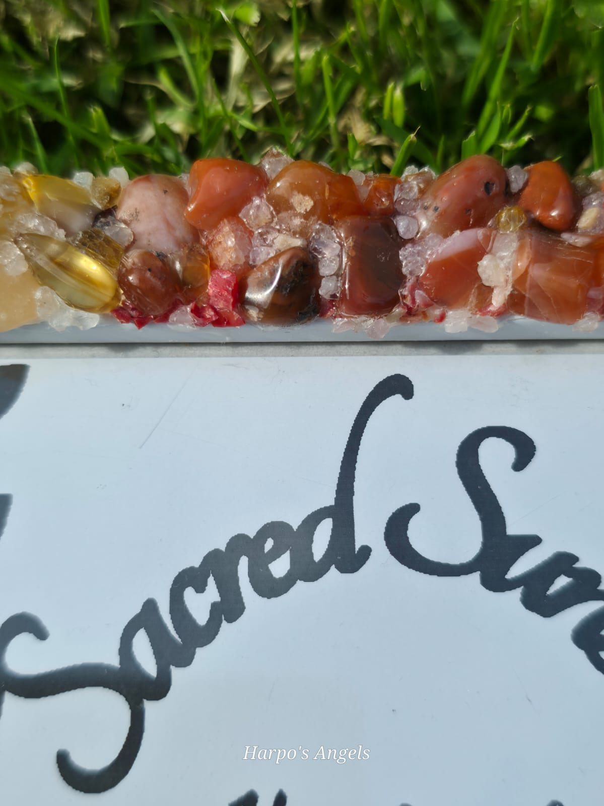 Sacred Sunset Handmade Crystal Photo Frame