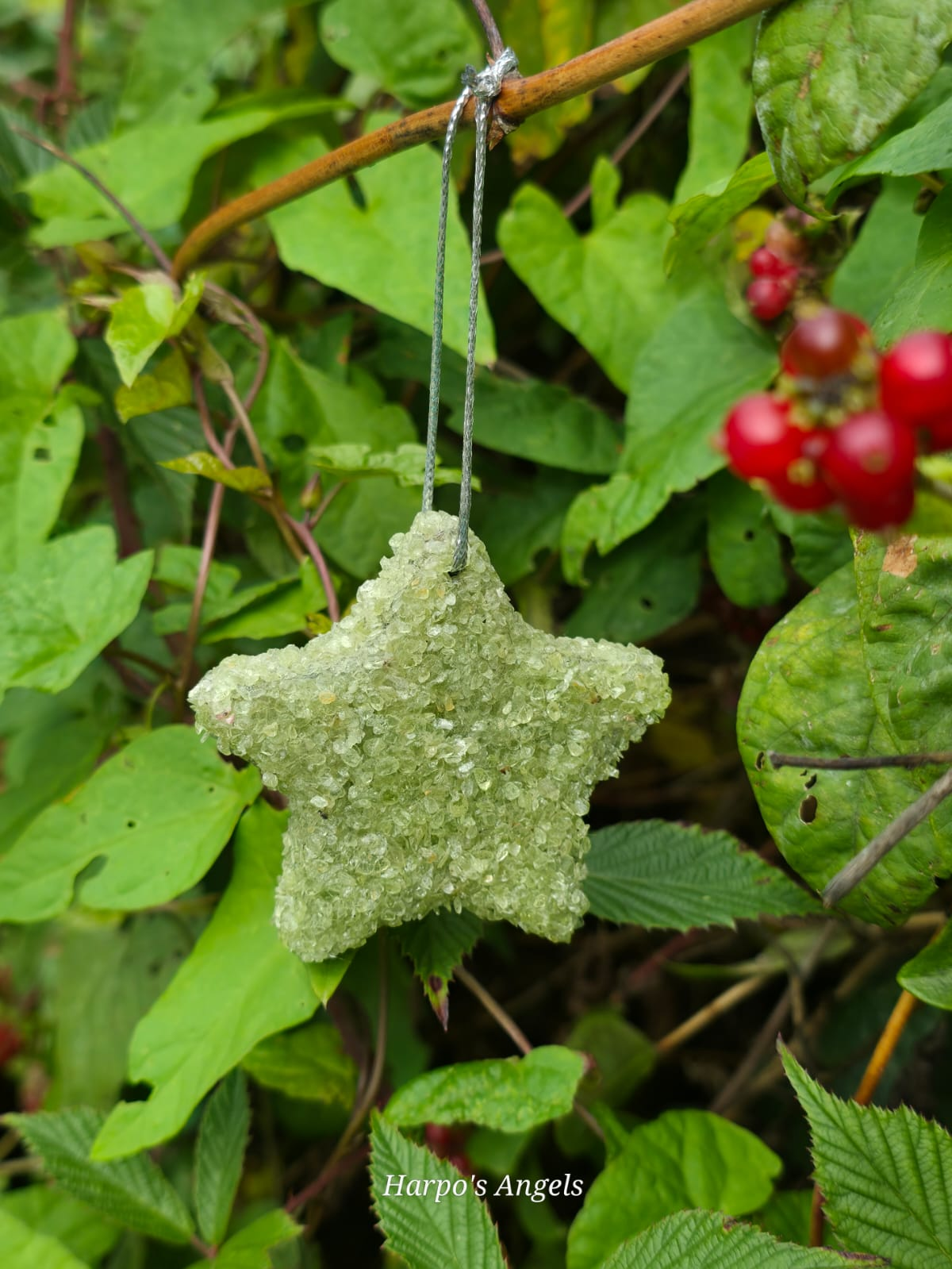 Handmade Peridot Hanging Star