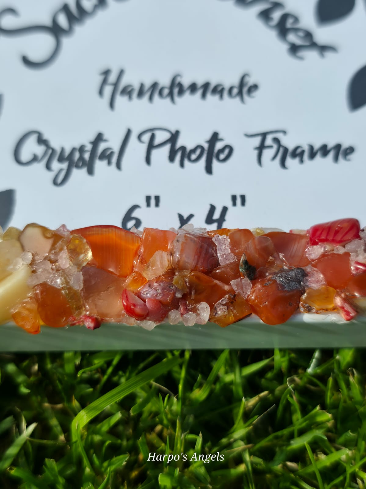 Sacred Sunset Handmade Crystal Photo Frame