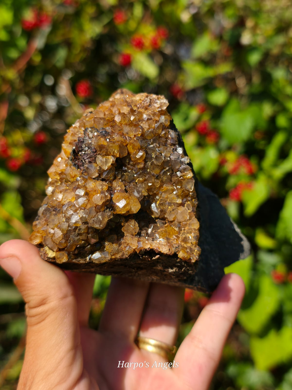 Tangerine Quartz - Honey Pot Pocket - UK Mineral
