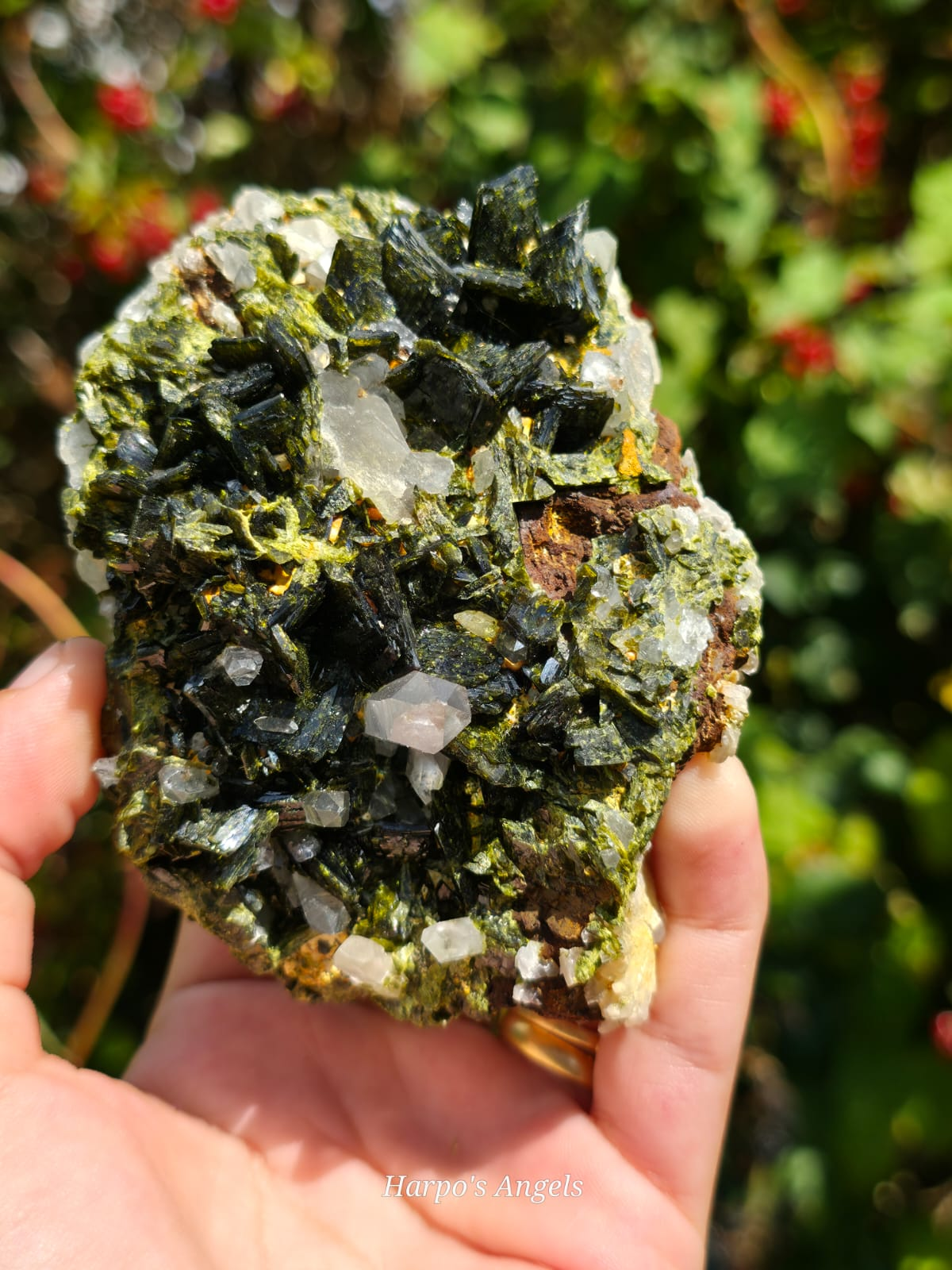 Turkish Epidote & Quartz Crystal Cluster