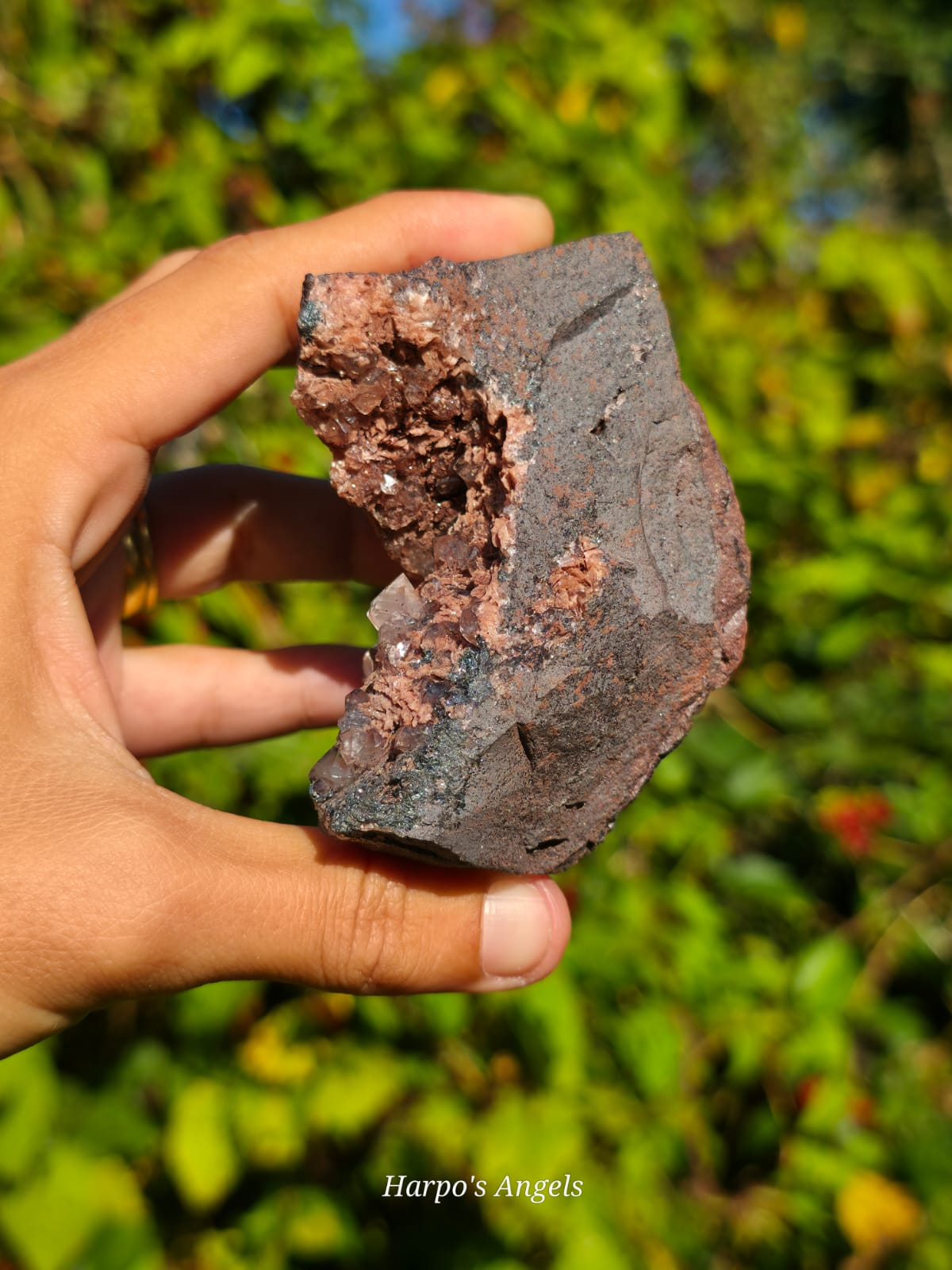 Baryte on Hematite - UK Mineral