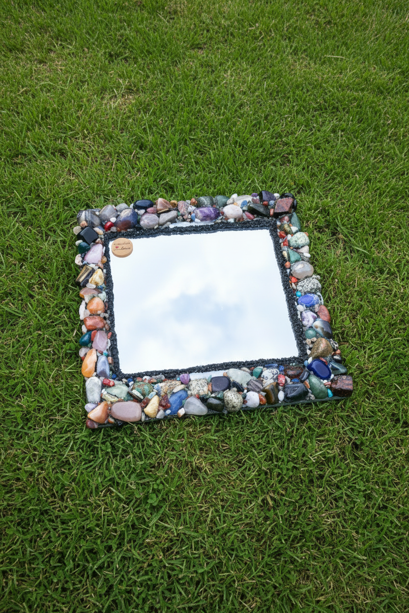 Cherub Handmade Crystal Mirror