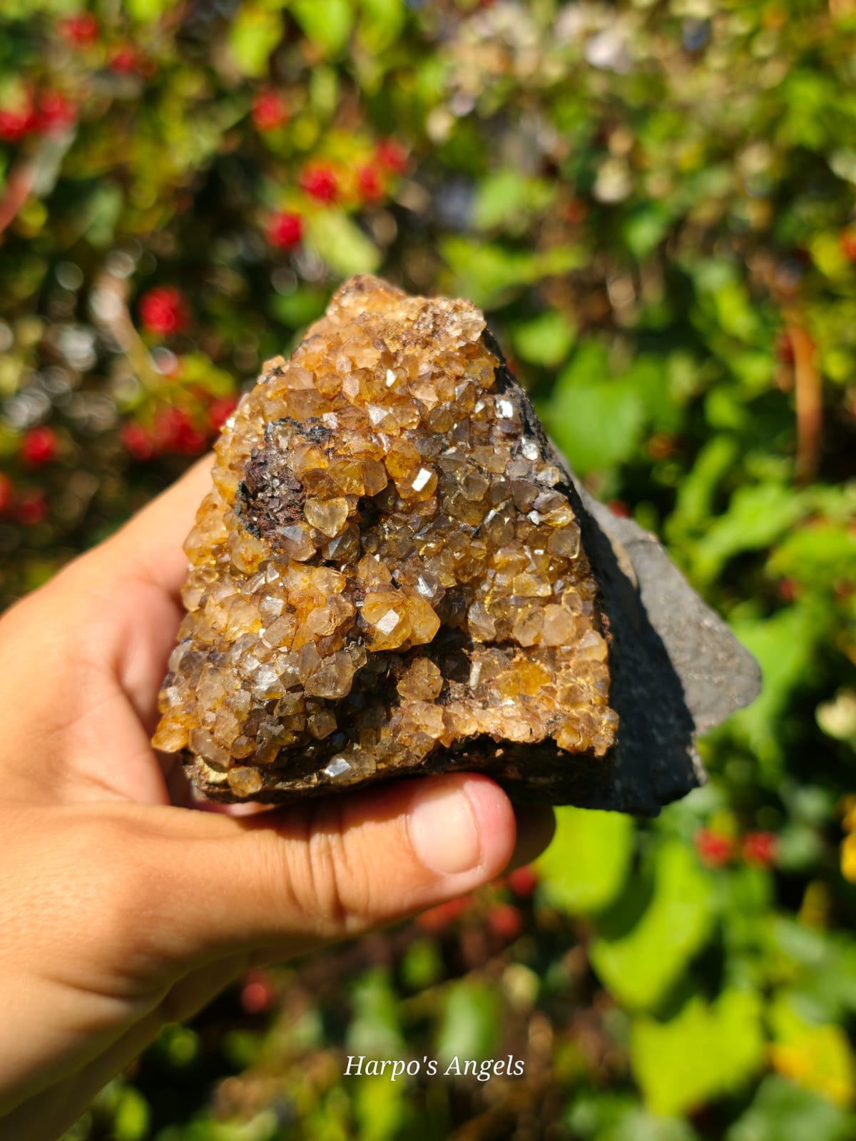 Tangerine Quartz - Honey Pot Pocket - UK Mineral