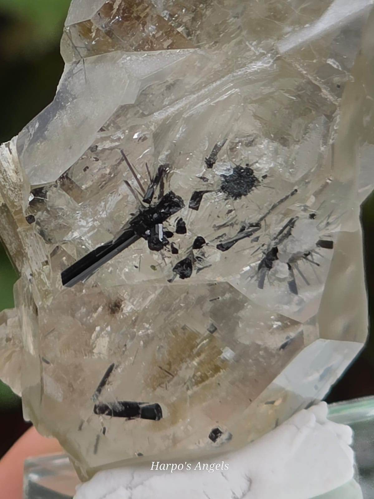Green Muscovite, Black Tourmaline & Quartz Crystal Specimen #2