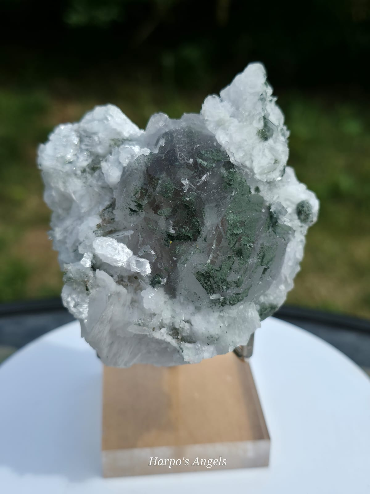 Fluorite with Calcite, Epidote & Needle Quartz