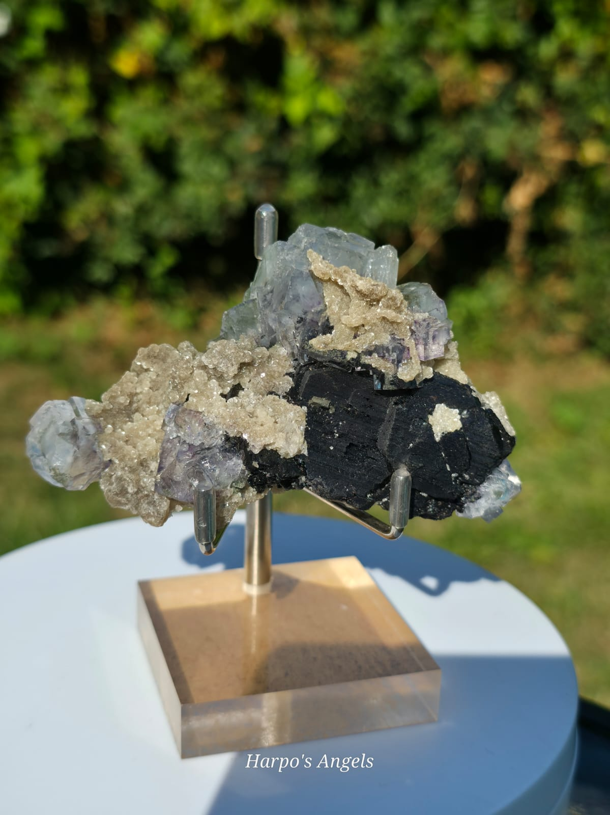 YGX Fluorite with Epidote, Mica & Black Tourmaline